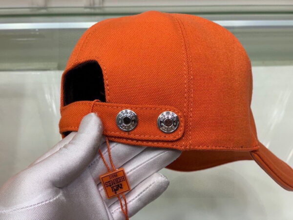 Hermes Davis H Primavera Cap Orange Hermes Cap
