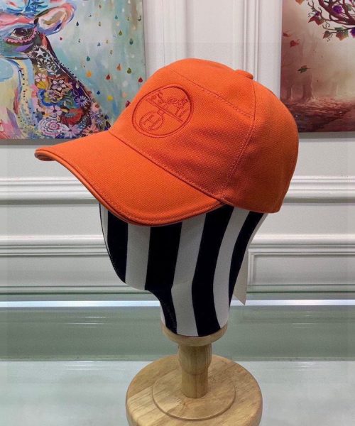 Hermes Davis H Primavera Cap Orange Hermes Cap