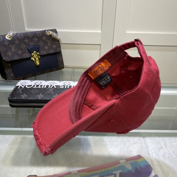 Hermes Davis H Primavera Cap Red Hermes Cap