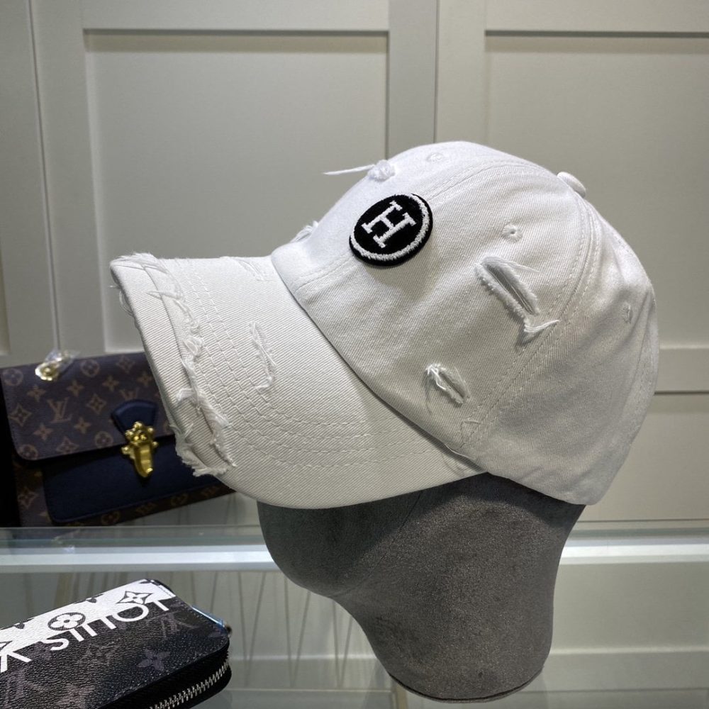 Hermes Davis H Primavera Cap White Hermes Cap - Image 2