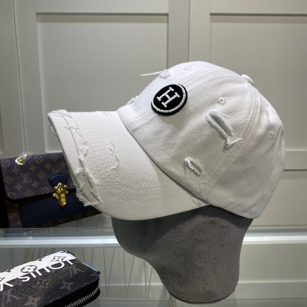 Hermes Davis H Primavera Cap White Hermes Cap - Image 2