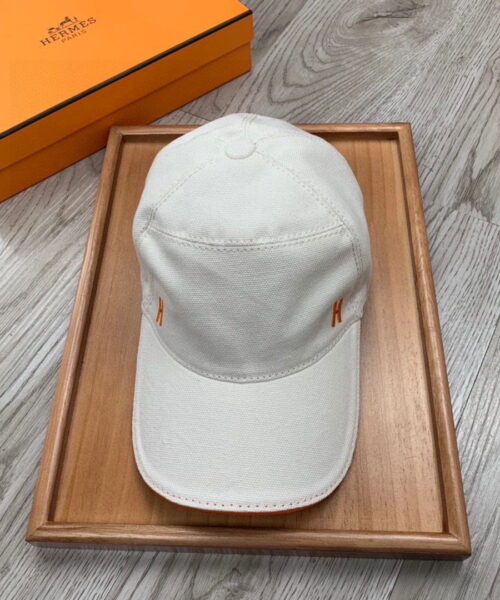 Hermes Davis H Primavera Cap White Hermes Cap