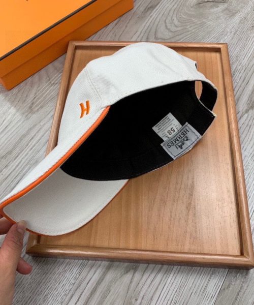 Hermes Davis H Primavera Cap White Hermes Cap
