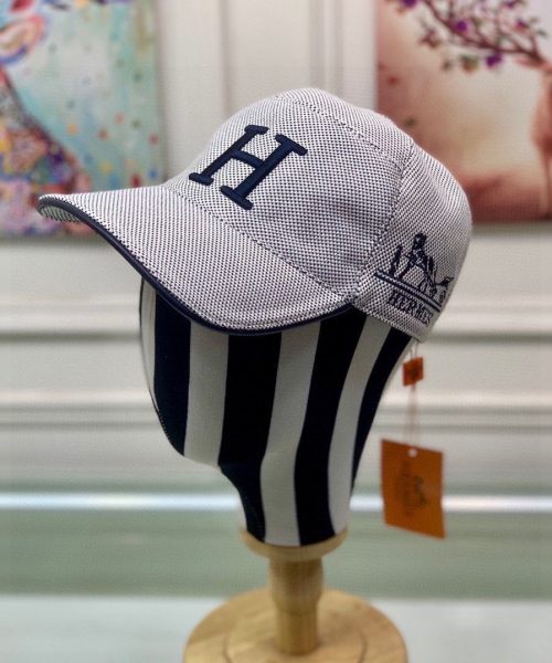 Hermes Davis H Primavera Grey Beige Hermes Cap