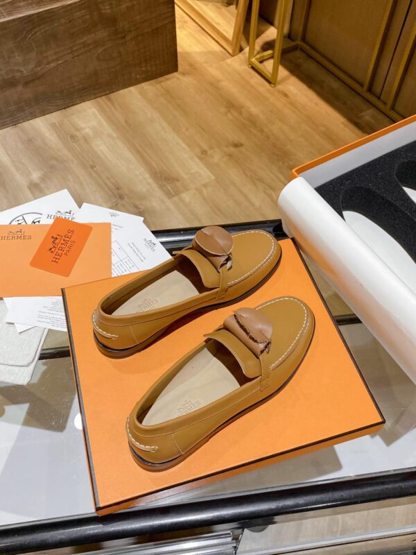 Hermes Destin Loafer Brown For Women, Women's Shoes H212114Z