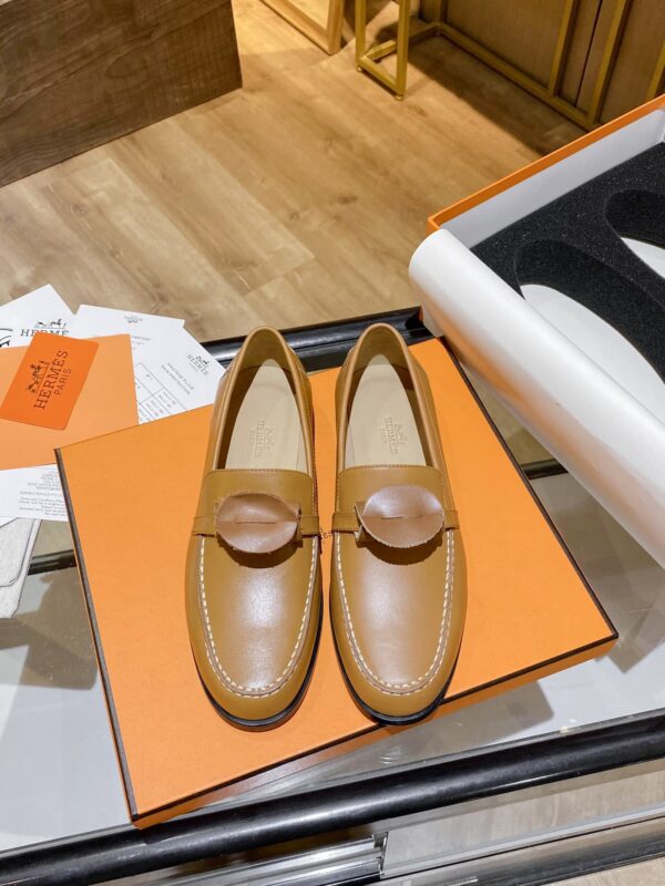 Hermes Destin Loafer Brown For Women, Women's Shoes H212114Z