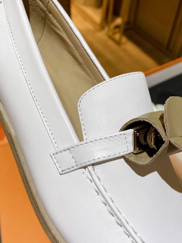 Hermes Destin Loafer White For Women, Women's Shoes H212114Z 90350