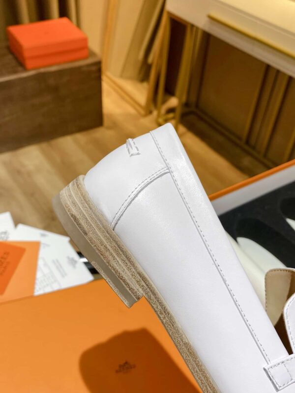 Hermes Destin Loafer White For Women, Women's Shoes H212114Z 90350