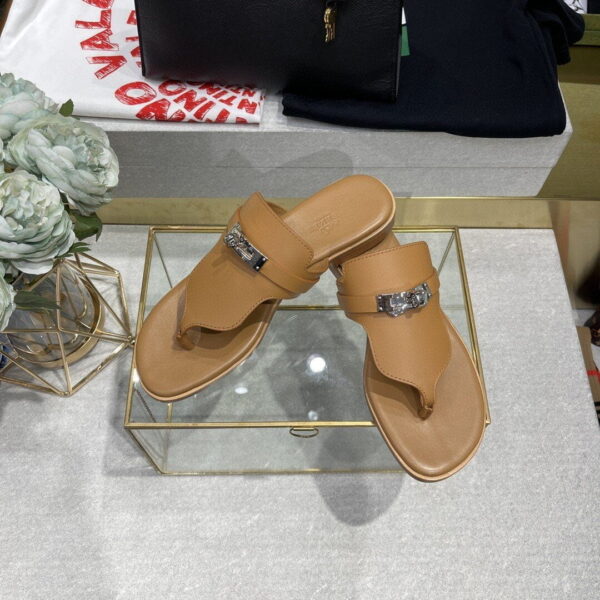 Hermes Elixir Neo Sandal Brown For Women, Women's Shoes