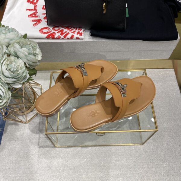 Hermes Elixir Neo Sandal Brown For Women, Women's Shoes