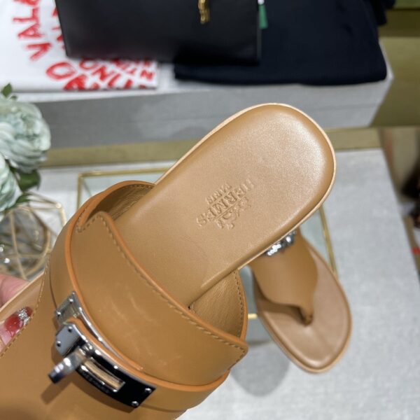 Hermes Elixir Neo Sandal Brown For Women, Women's Shoes