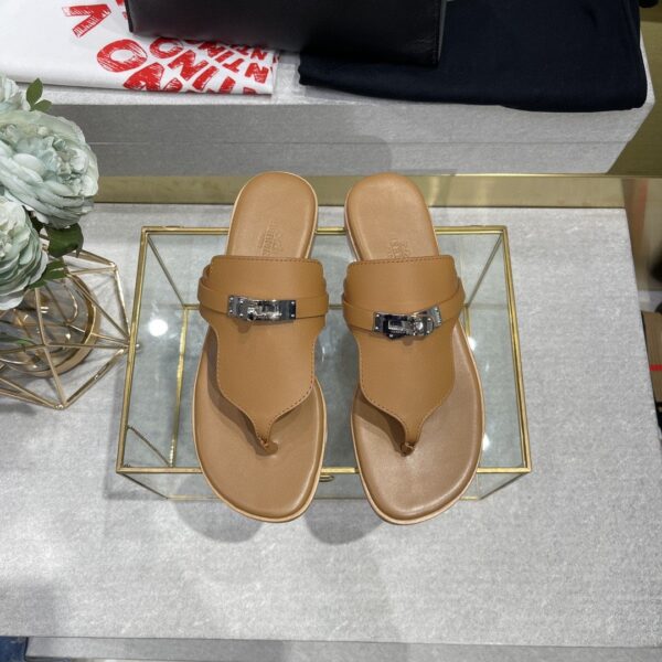 Hermes Elixir Neo Sandal Brown For Women, Women's Shoes