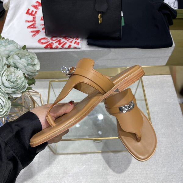 Hermes Elixir Neo Sandal Brown For Women, Women's Shoes