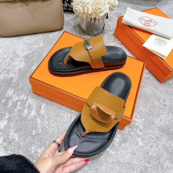 Hermes Elixir Sandal Brown For Women, Women's Shoes