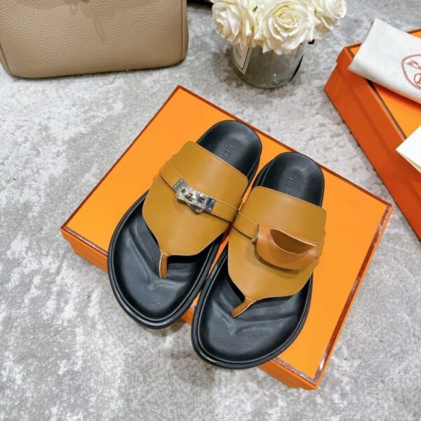 Hermes Elixir Sandal Brown For Women, Women's Shoes