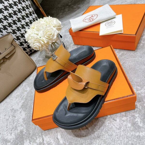 Hermes Elixir Sandal Brown For Women, Women's Shoes