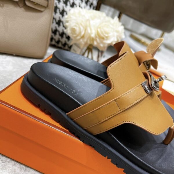 Hermes Elixir Sandal Brown For Women, Women's Shoes