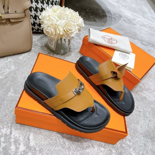 Hermes Elixir Sandal Brown For Women, Women's Shoes