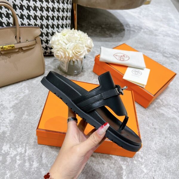 Hermes Empire Sandal Black For Women, Women's Shoes H221074Z 02360