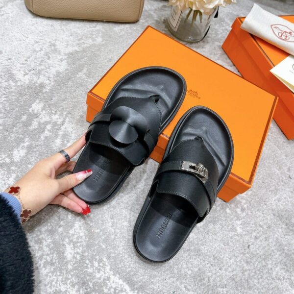 Hermes Empire Sandal Black For Women, Women's Shoes H221074Z 02360