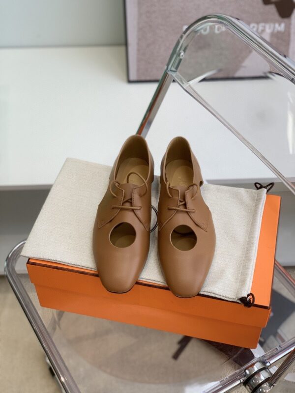 Hermes Epoca Oxford Shoe Brown For Women, Women's Shoes H221024Z