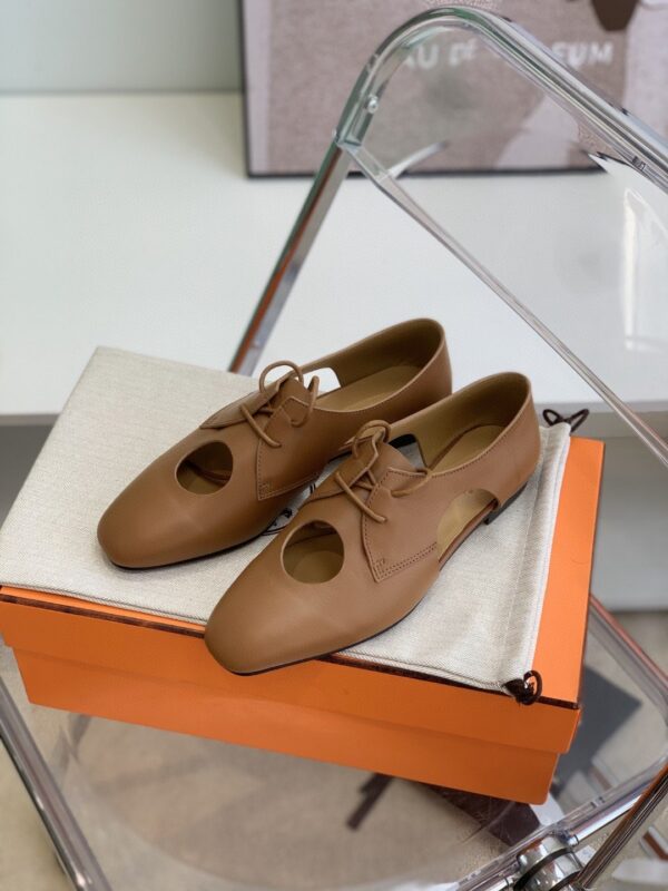 Hermes Epoca Oxford Shoe Brown For Women, Women's Shoes H221024Z