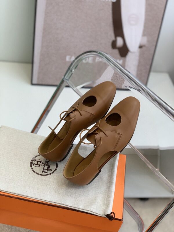 Hermes Epoca Oxford Shoe Brown For Women, Women's Shoes H221024Z