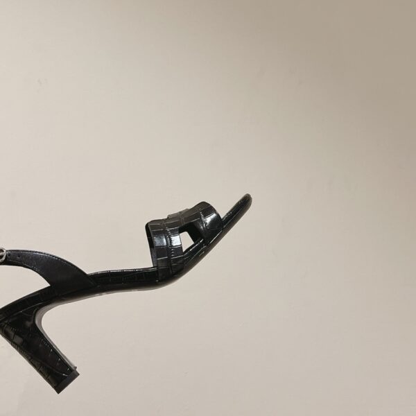 Hermes Eternite Sandal Black For Women 2.7in/7cm