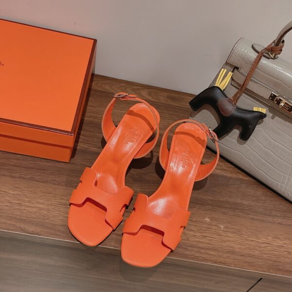 Hermes Eternite Sandal Dark Orange For Women 2.7in/7cm