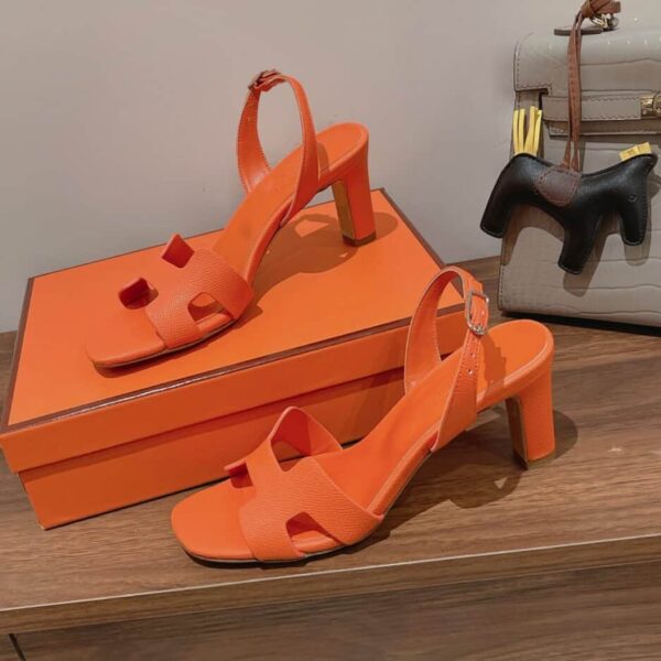 Hermes Eternite Sandal Dark Orange For Women 2.7in/7cm