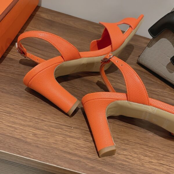Hermes Eternite Sandal Dark Orange For Women 2.7in/7cm