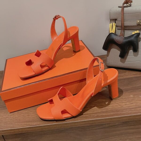 Hermes Eternite Sandal Dark Orange For Women 2.7in/7cm