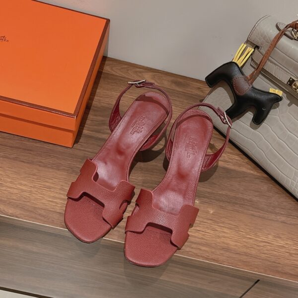 Hermes Eternite Sandal Dark Red For Women 2.7in/7cm