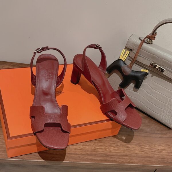 Hermes Eternite Sandal Dark Red For Women 2.7in/7cm