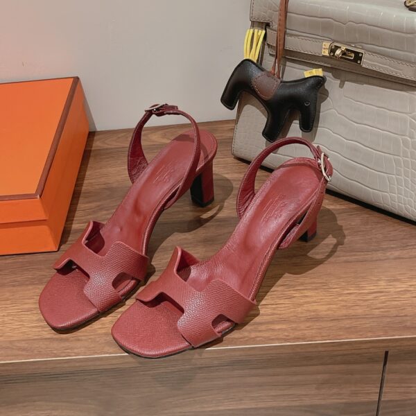 Hermes Eternite Sandal Dark Red For Women 2.7in/7cm