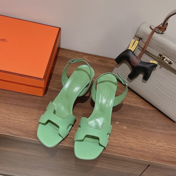 Hermes Eternite Sandal Green For Women 2.7in/7cm