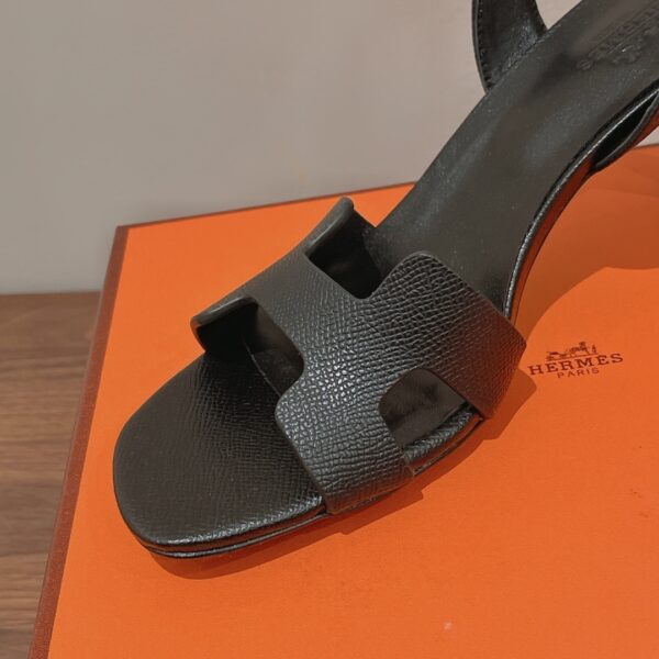 Hermes Eternite Sandal Noir For Women 2.7in/7cm H222275Z 02375