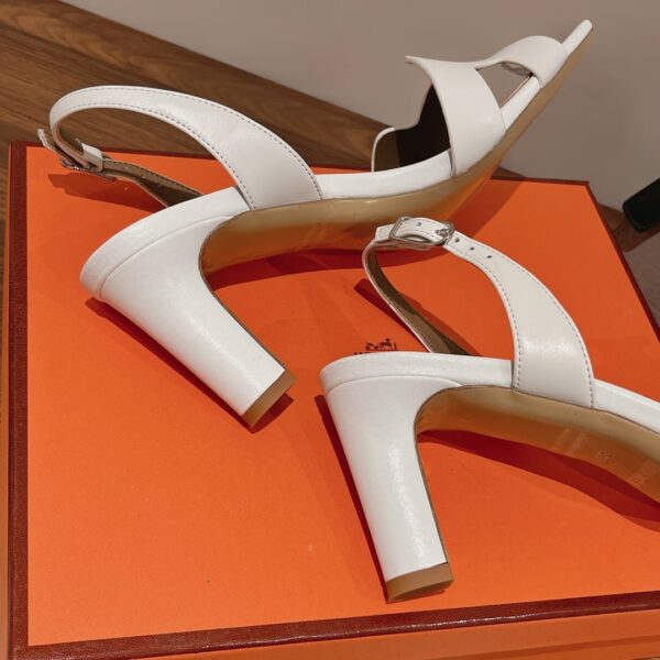 Hermes Eternite Sandal White For Women 2.7in/7cm