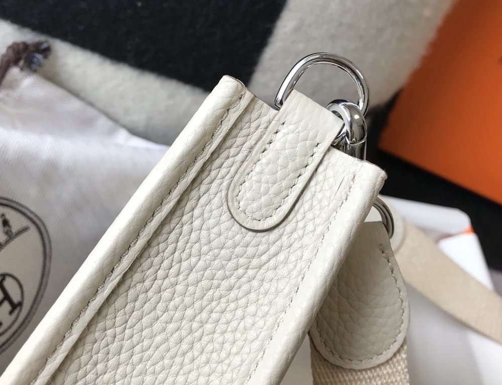 1:1 Replica Hermes Evelyne 16 Amazone Bag Beige With Silver-Toned Hardware For Women, Women's Shoulder And Crossbody Bags 6.3in/16cm