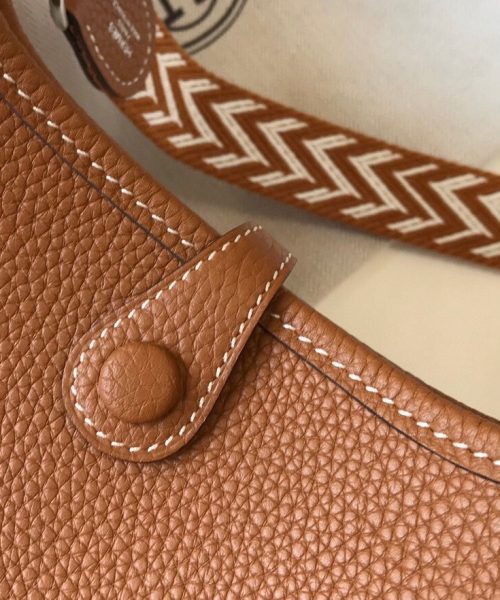 1:1 Replica Hermes Evelyne 16 Amazone Bag Brown With Silver-Toned Hardware For Women, Women's Shoulder And Crossbody Bags 6.3in/16cm