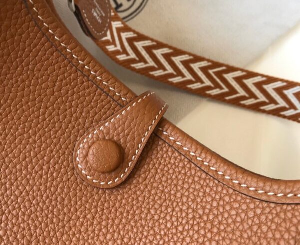 1:1 Replica Hermes Evelyne 16 Amazone Bag Brown With Silver-Toned Hardware For Women, Women's Shoulder And Crossbody Bags 6.3in/16cm