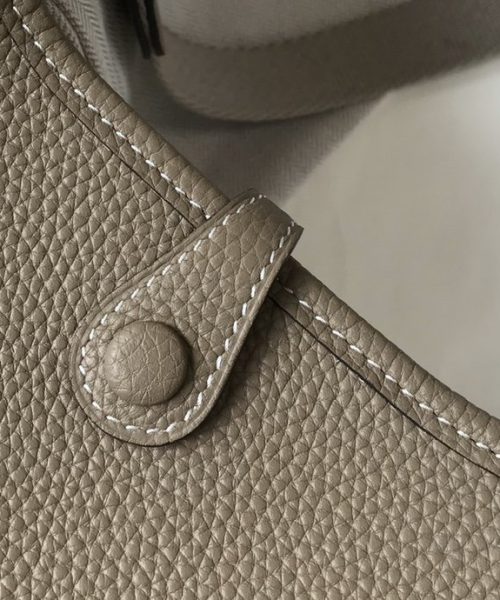 1:1 Replica Hermes Evelyne 16 Amazone Bag Greige With Silver-Toned Hardware For Women, Women's Shoulder And Crossbody Bags 6.3in/16cm