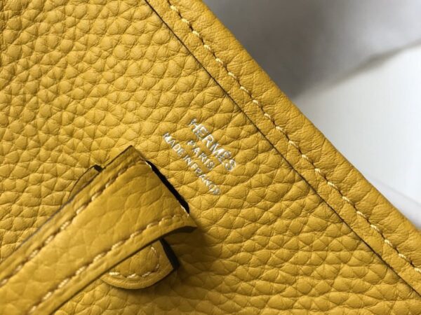 1:1 Replica Hermes Evelyne 16 Amazone Bag Yellow With Silver-Toned Hardware For Women, Women's Shoulder And Crossbody Bags 6.3in/16cm