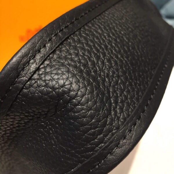 1:1 Replica Hermes Evelyne II TPM Bag Black For Women Silver Toned Hardware 7.9in/20cm