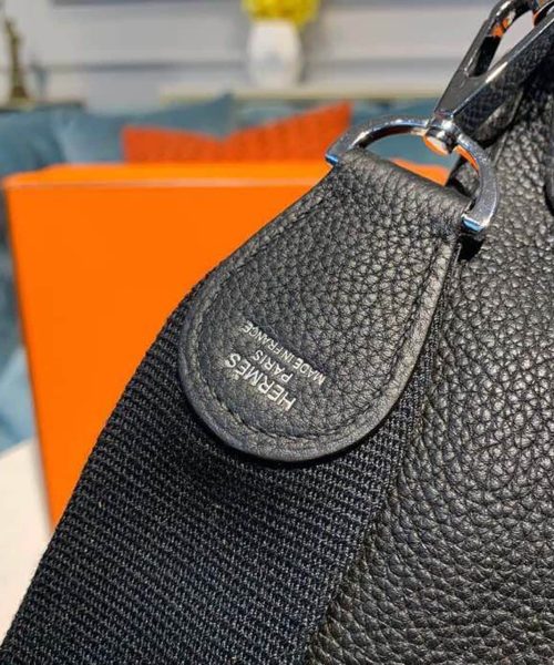 1:1 Replica Hermes Evelyne III 29 Bag Black With Silver-Toned Hardware For Women, Women's Shoulder And Crossbody Bags 11.4in/29cm H056277CK89