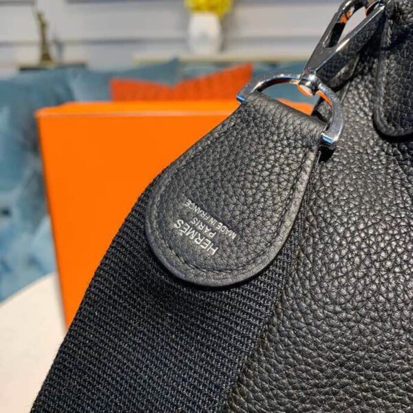 1:1 Replica Hermes Evelyne III 29 Bag Black With Silver-Toned Hardware For Women, Women's Shoulder And Crossbody Bags 11.4in/29cm H056277CK89