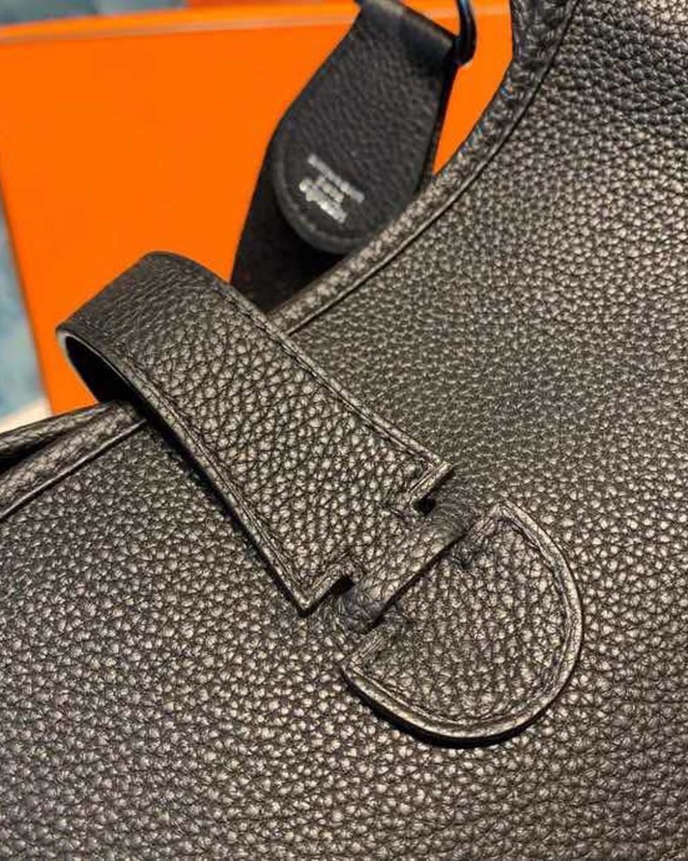 1:1 Replica Hermes Evelyne III 29 Bag Black With Silver-Toned Hardware For Women, Women's Shoulder And Crossbody Bags 11.4in/29cm H056277CK89