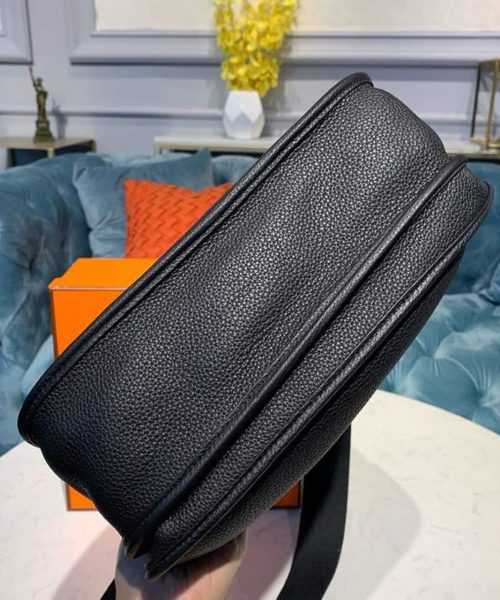 1:1 Replica Hermes Evelyne III 29 Bag Black With Silver-Toned Hardware For Women, Women's Shoulder And Crossbody Bags 11.4in/29cm H056277CK89