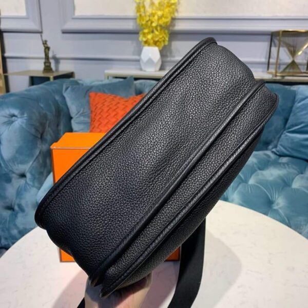 1:1 Replica Hermes Evelyne III 29 Bag Black With Silver-Toned Hardware For Women, Women's Shoulder And Crossbody Bags 11.4in/29cm H056277CK89