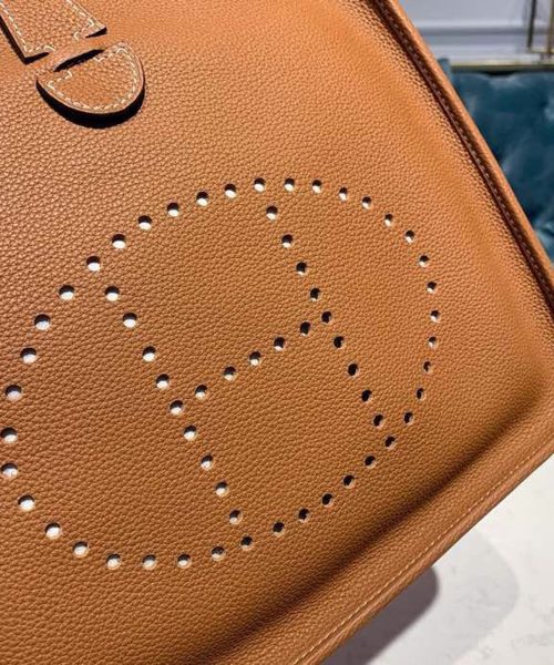 1:1 Replica Hermes Evelyne III 29 Bag Brown With Silver-Toned Hardware For Women, Women's Shoulder And Crossbody Bags 11.4in/29cm H073599CC37